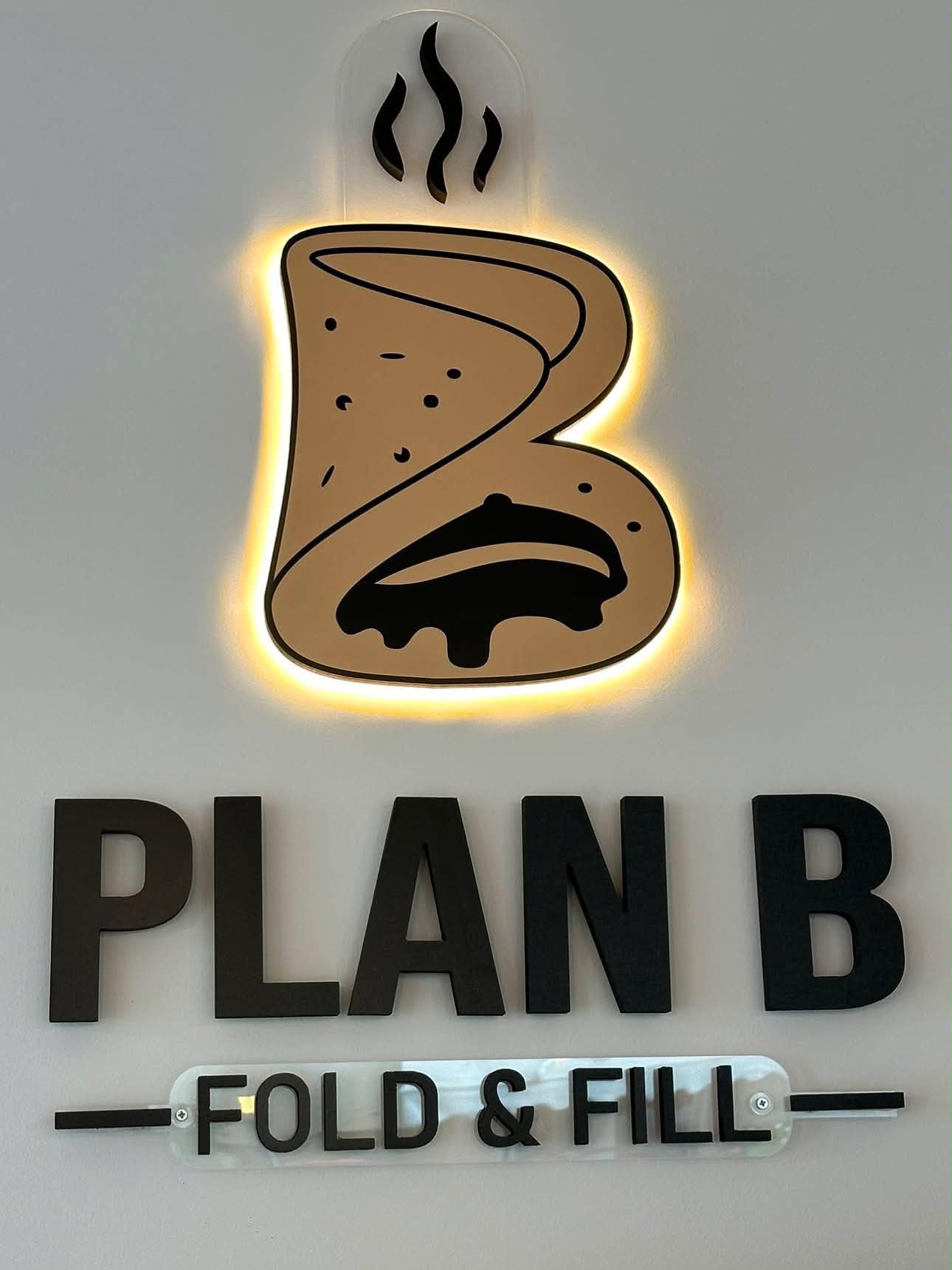 Η επιγραφή του Plan B Fold & Fill